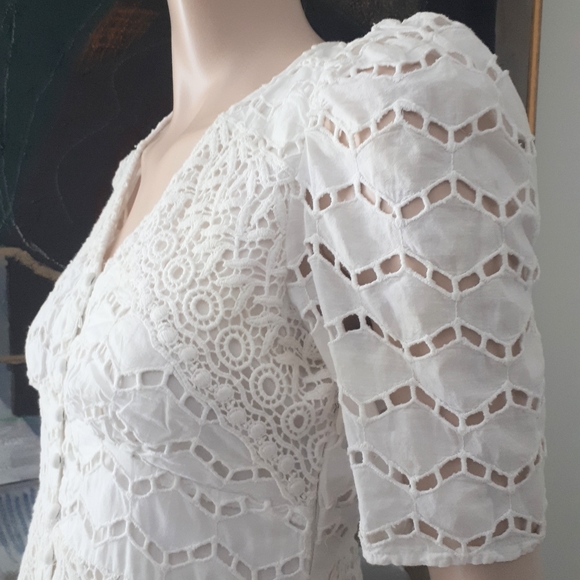 The Kooples | Embroidered Fit-And-Flare Mini Dress - Picture 8 of 16